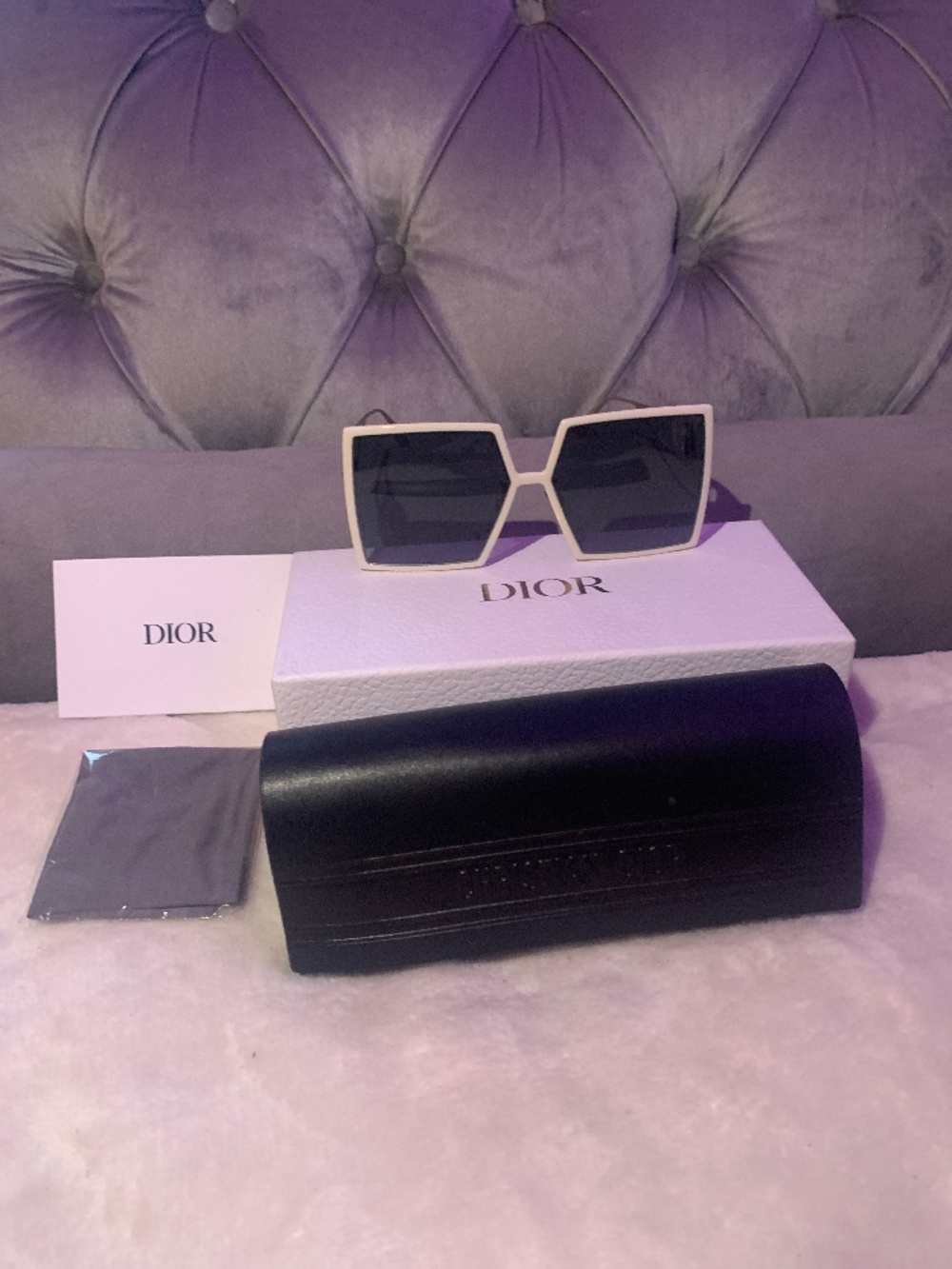 NIB Dior 30Montaigne SU Ivory & Gold Sunglasses